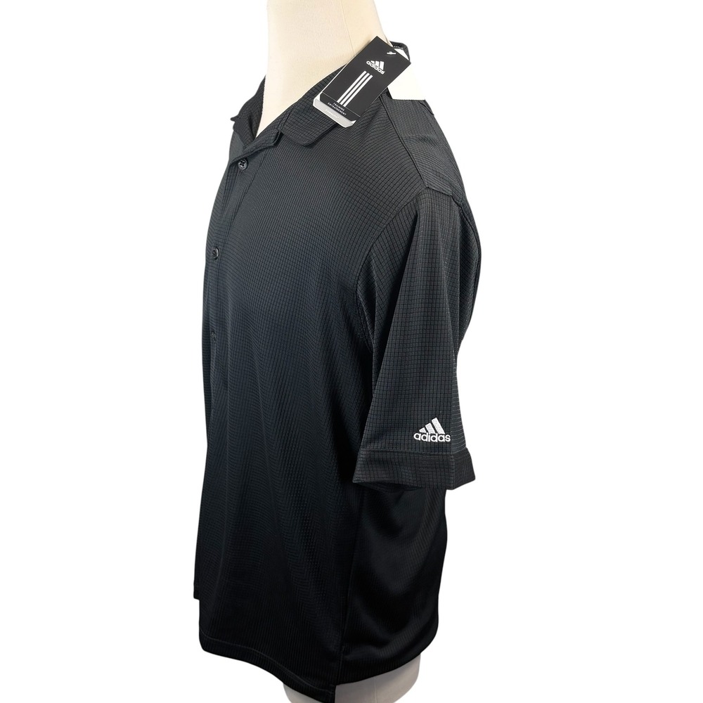 Adidas Mens Climalite Louisville Basketball Full Button Down Polo Shirt Black Lg - Picture 2 of 6